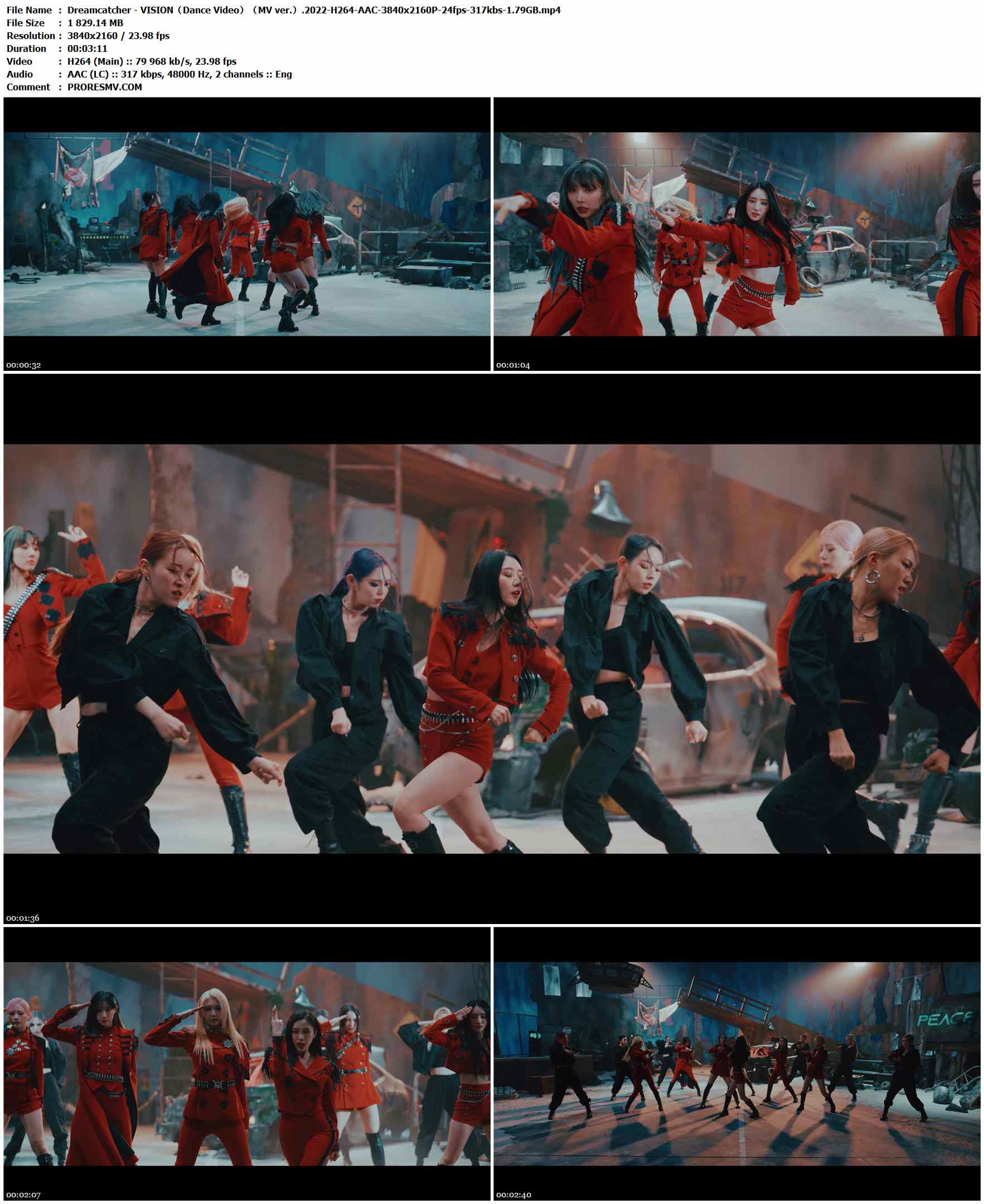 Dreamcatcher - VISION（Dance Video）（MV ver.）.2022-H264-AAC-3840x2160P-24fps-317kbs-1.79GB官方MV_高清MV